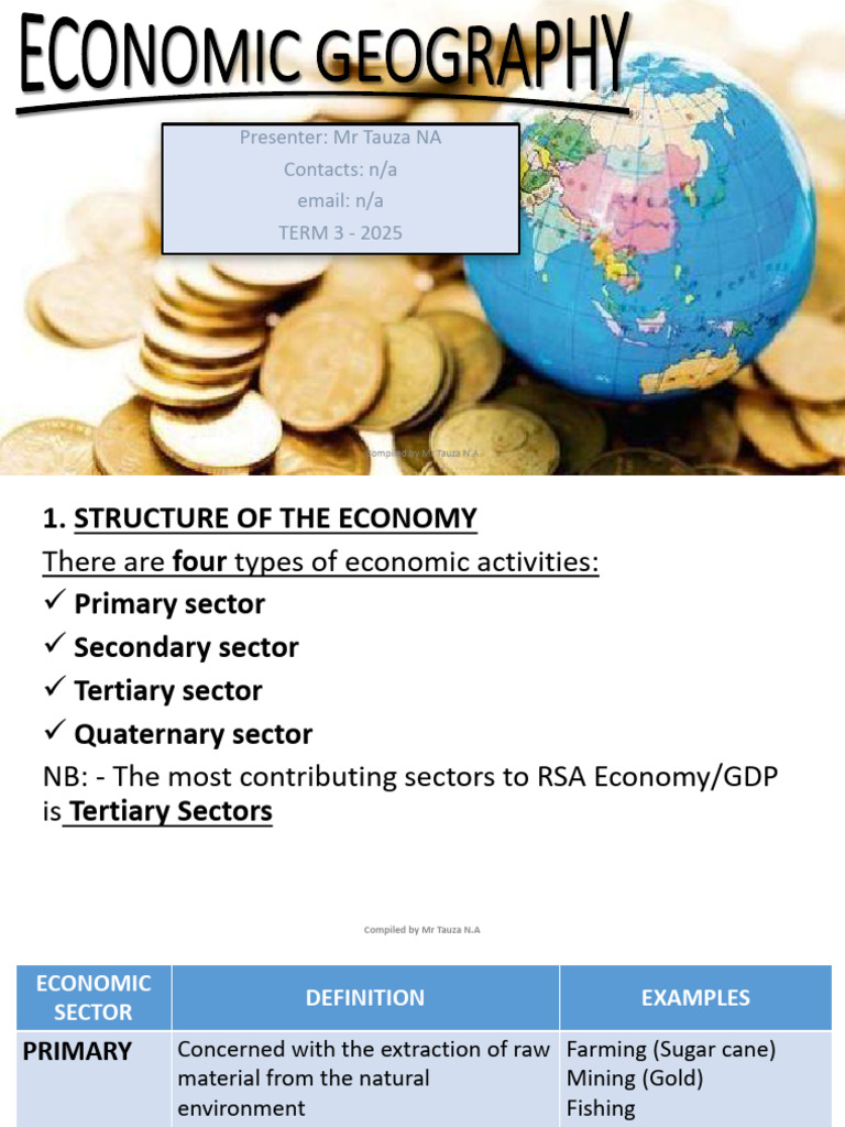 Economic Geography Overview and Sectors | PDF | Agriculture | Food Security