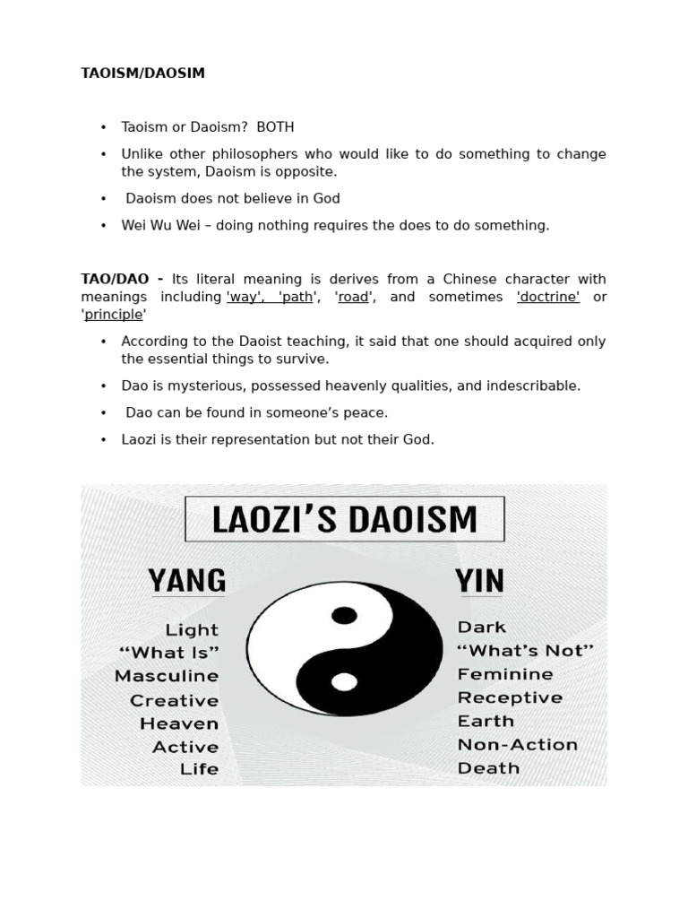 Taoism Lectures | PDF