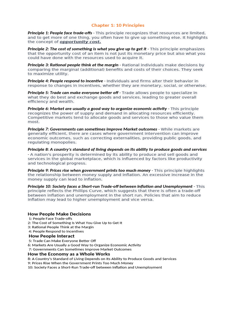 10 Economic Principles Explained | PDF | Externality | Market (Economics)