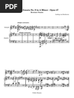 Violin Sonata No. 9 in A Minor - Opus 47