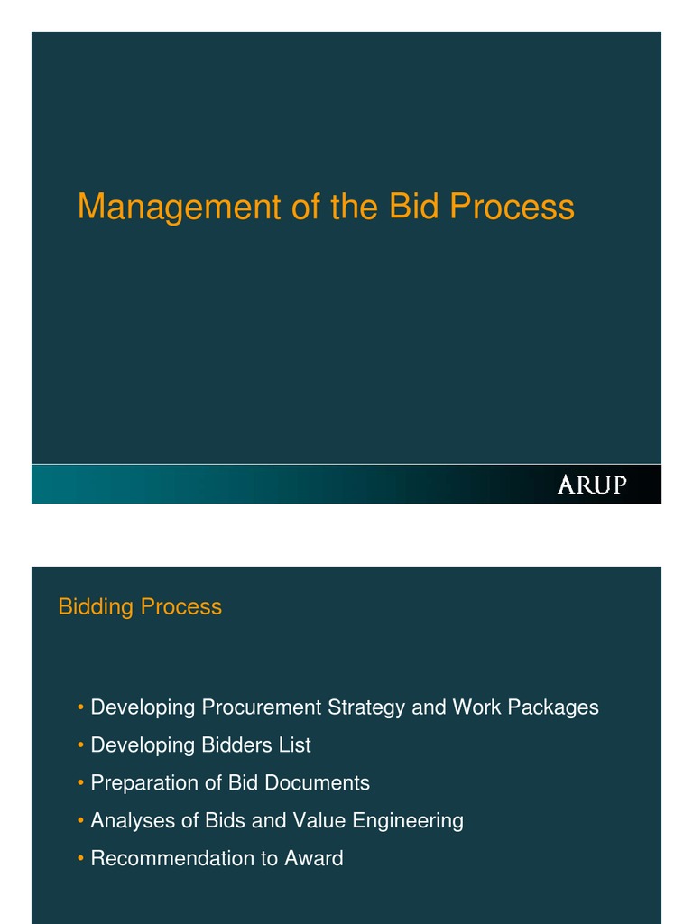 Bid Process Management Guide | PDF
