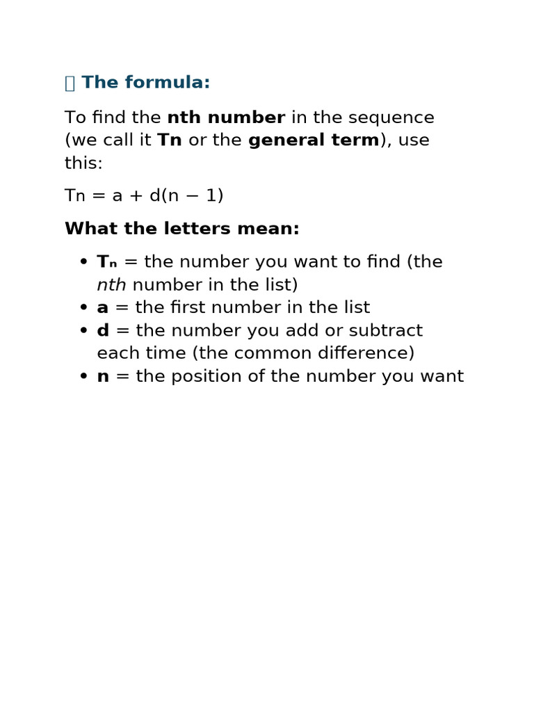 Understanding Tn in Sequences | PDF