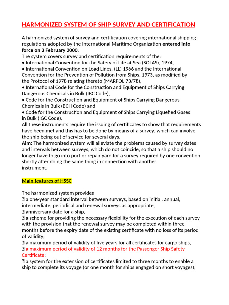 Types of Ship Surveys and Certification | PDF | Ships | Freight Transport