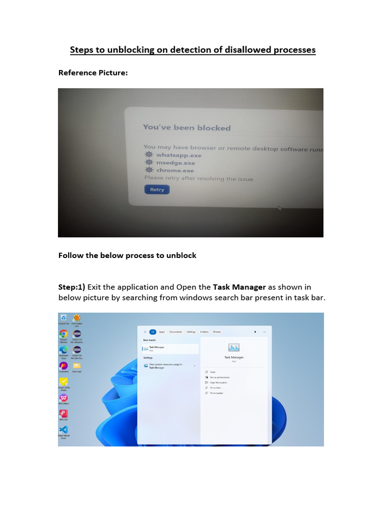 Unblock Disallowed Processes Guide | PDF | Software | Microsoft