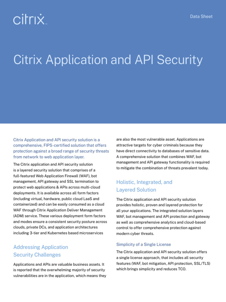 Citrix Application Firewall Datasheet | PDF | Transport Layer Security ...