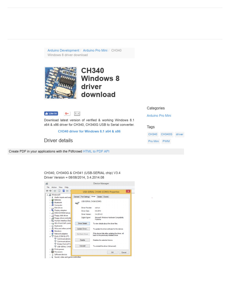 CH340 Driver Download for Windows 8.1 | PDF | Microsoft Windows | Windows 8