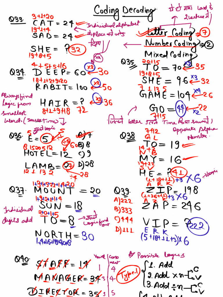 Coding Decoding 3 | PDF