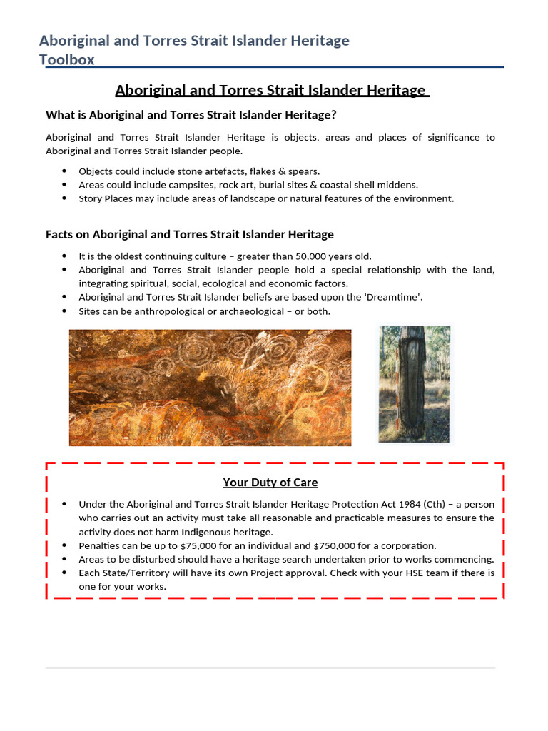 Aboriginal and Torres Strait Islander Heritage Guide | PDF | Indigenous ...