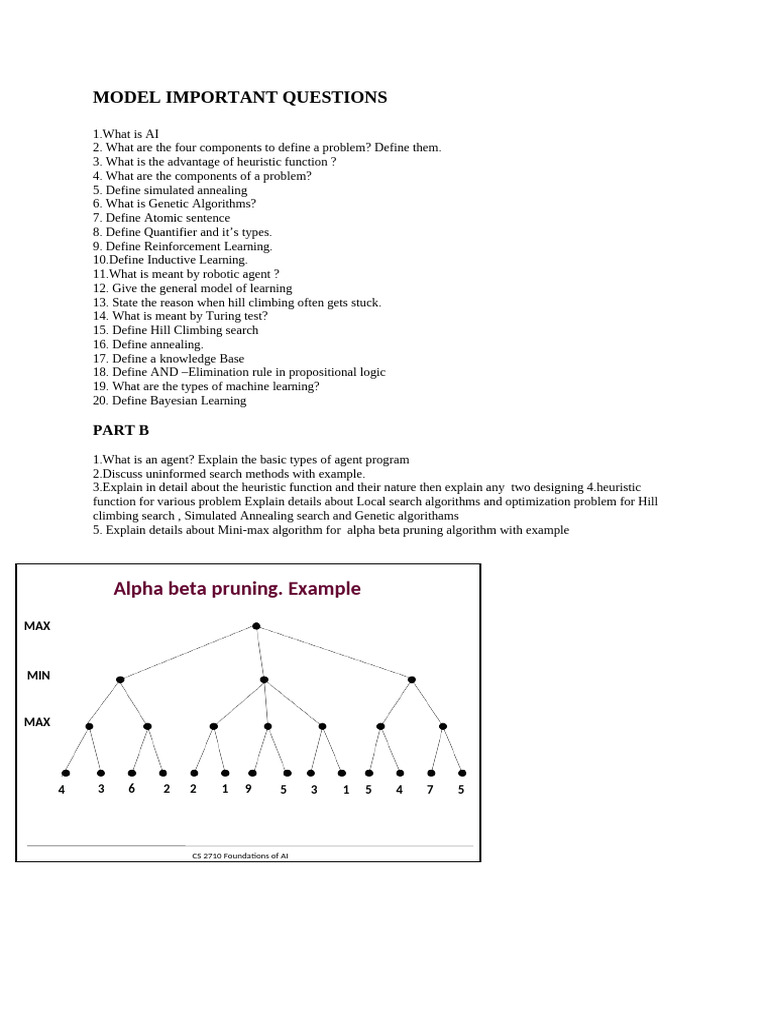 Key AI Concepts and Questions | PDF | Artificial Intelligence ...