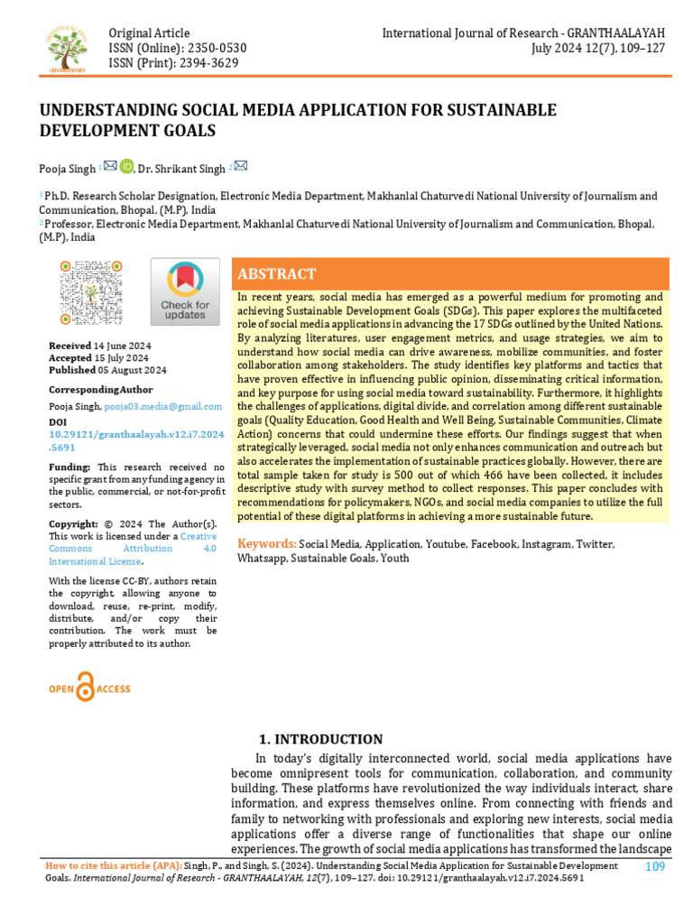 Social Media's Role in Sustainable Development | PDF | Social Media ...