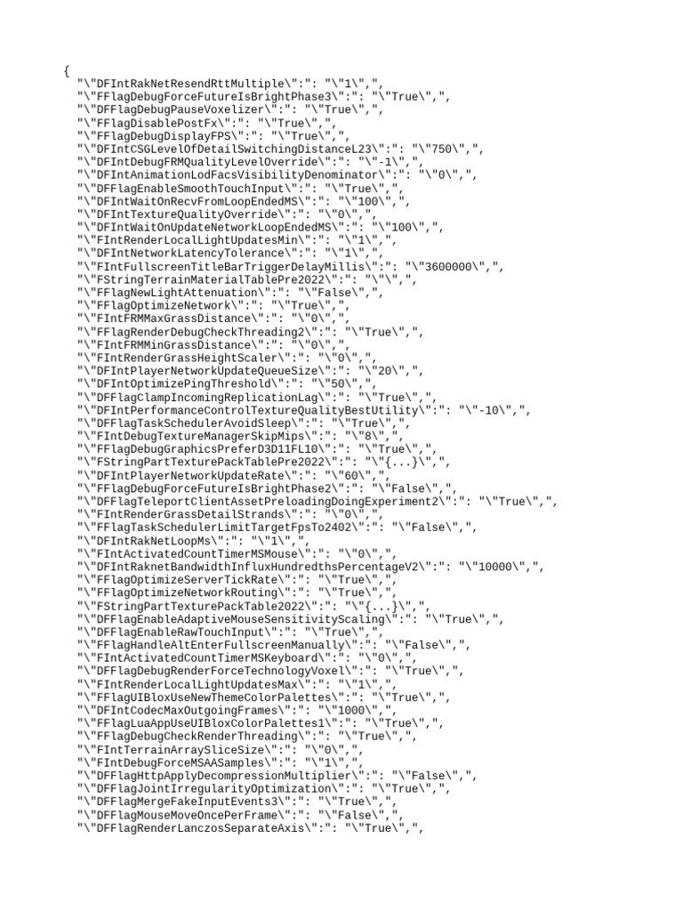 TSB FFlags Configuration Overview | PDF