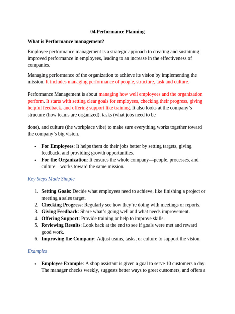 04.performance Planning | PDF | Goal | Recruitment