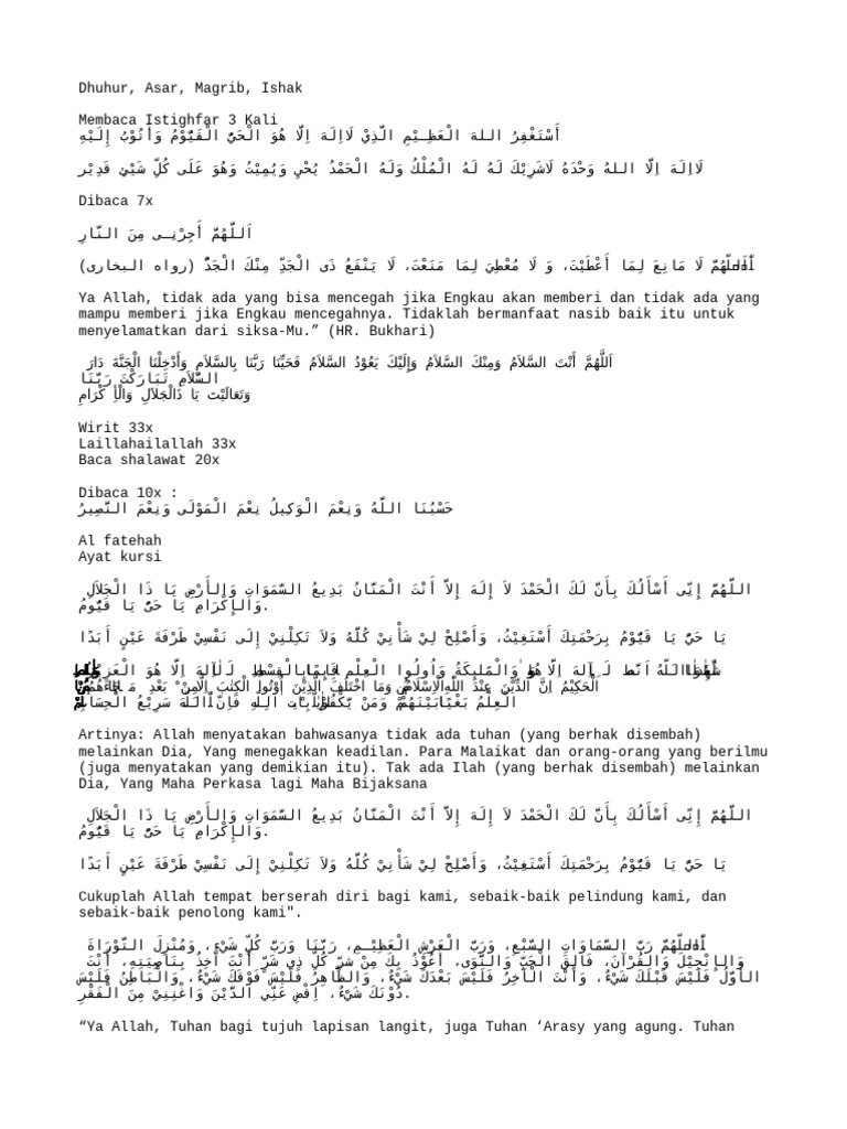 Teks Ayat Tasmiyah dalam Doa | PDF