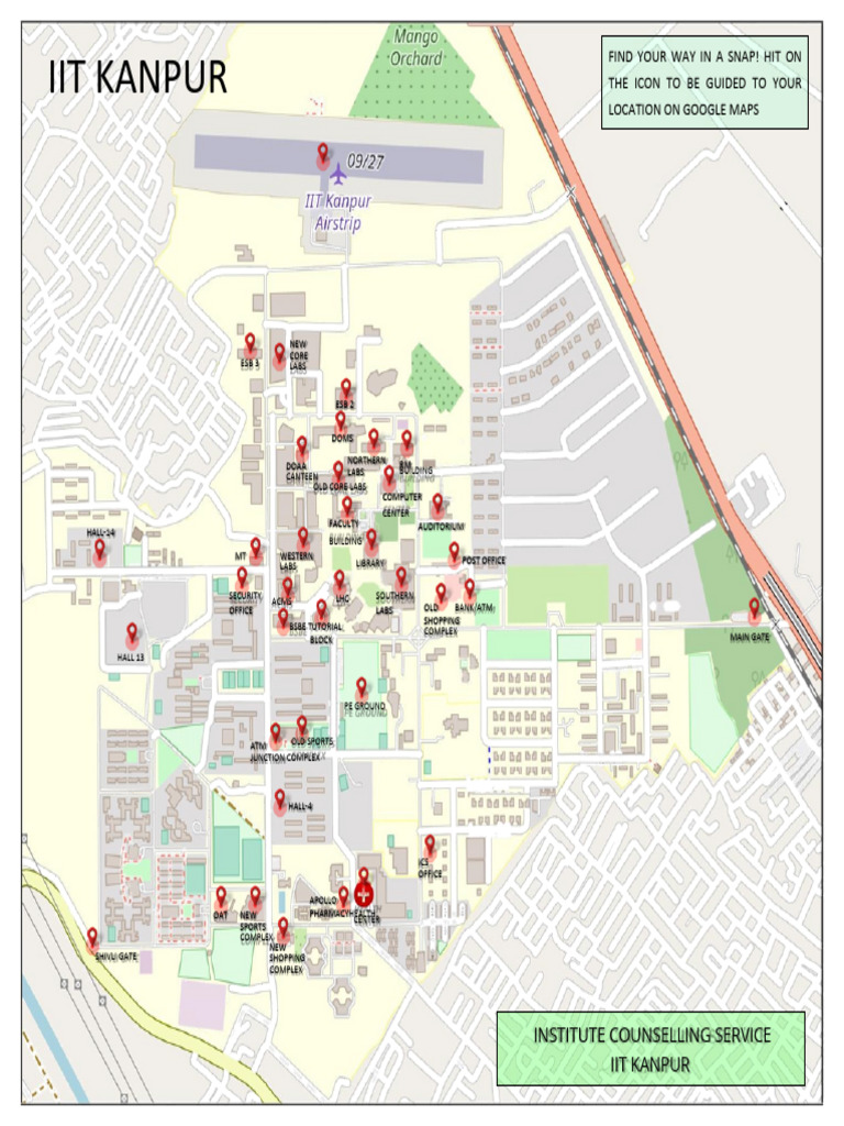 IIT Kanpur Campus Navigation Guide | PDF