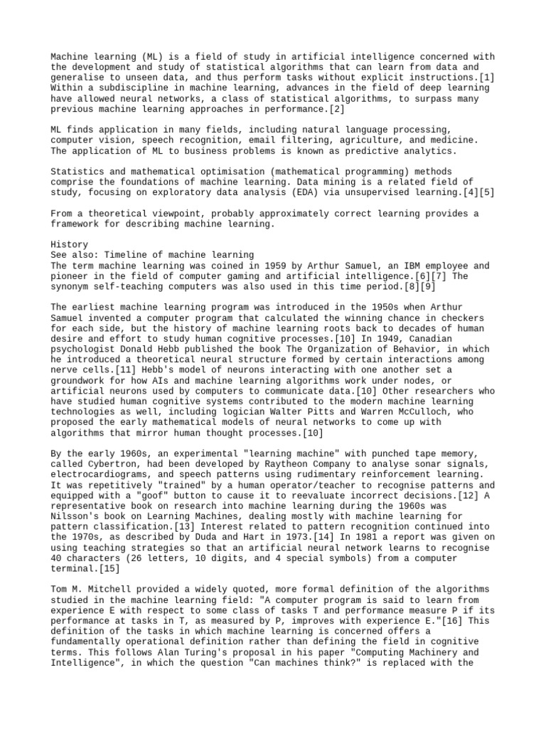 Overview of Machine Learning Concepts | PDF | Machine Learning ...