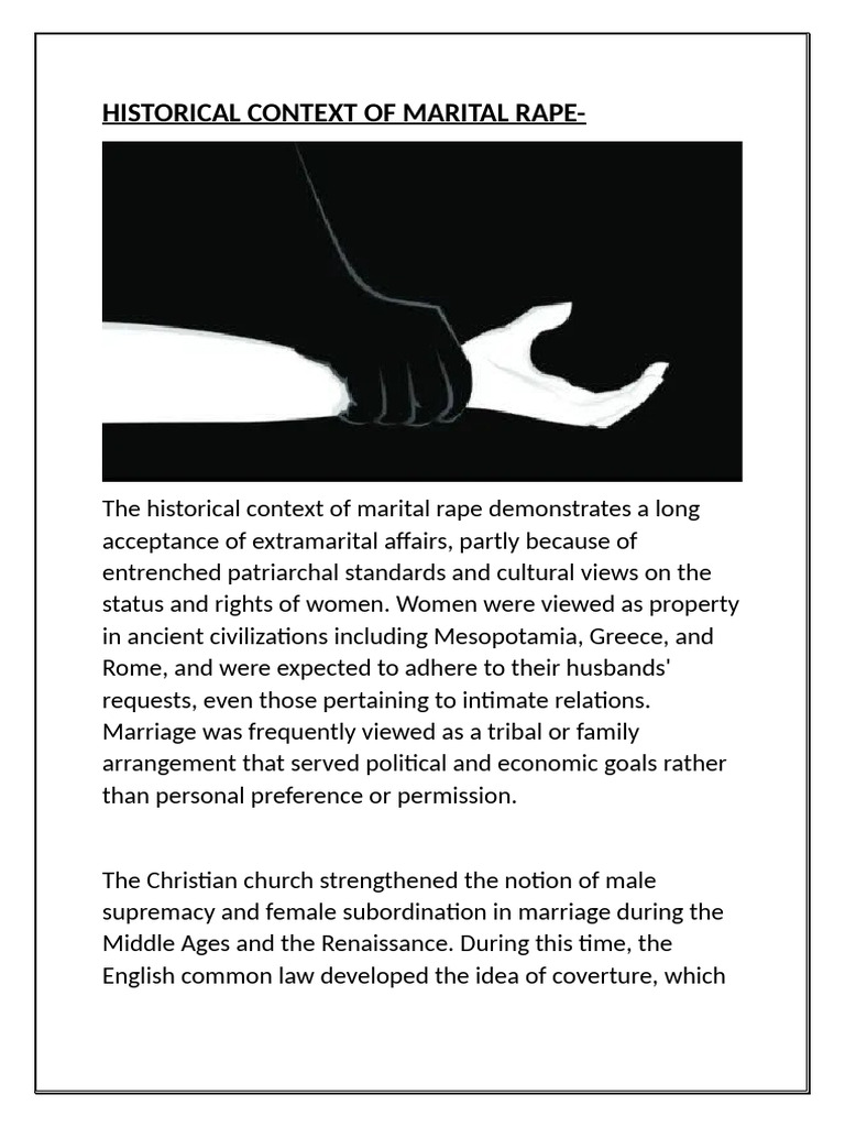 Marital Rape: Historical and Legal Insights | PDF | Marriage | Rape