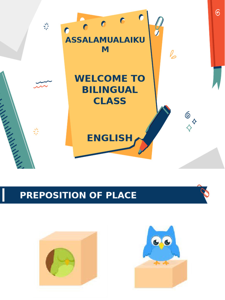 English Material 5 - Preposition of Place | PDF