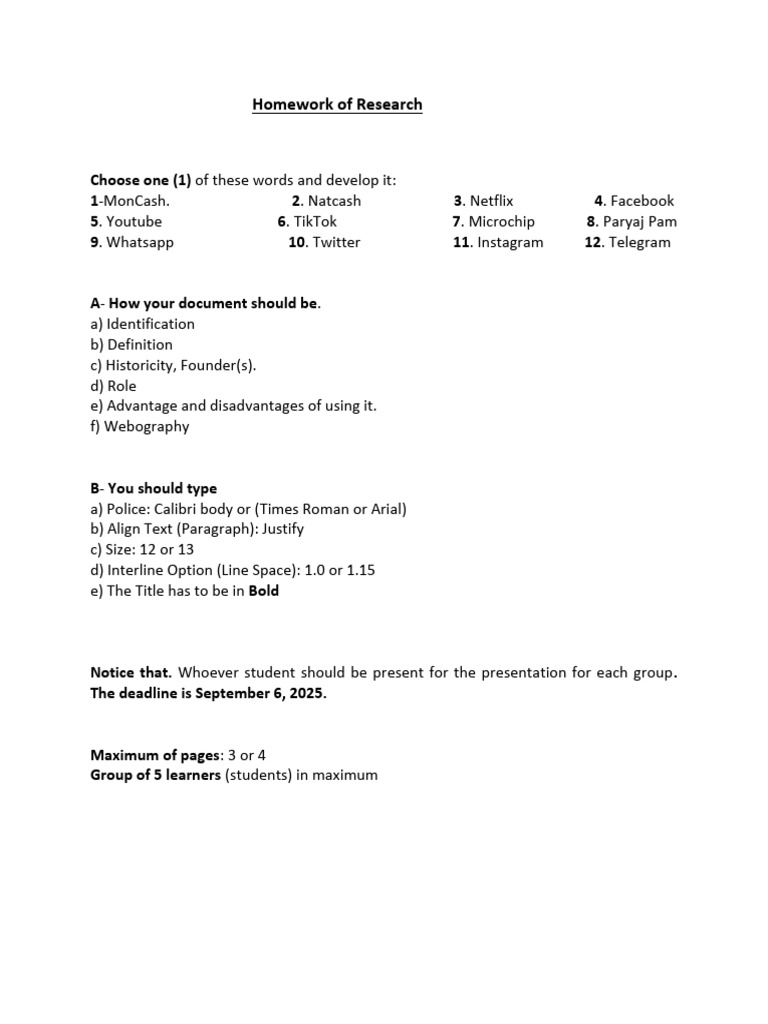 Research Homework on Digital Platforms | PDF