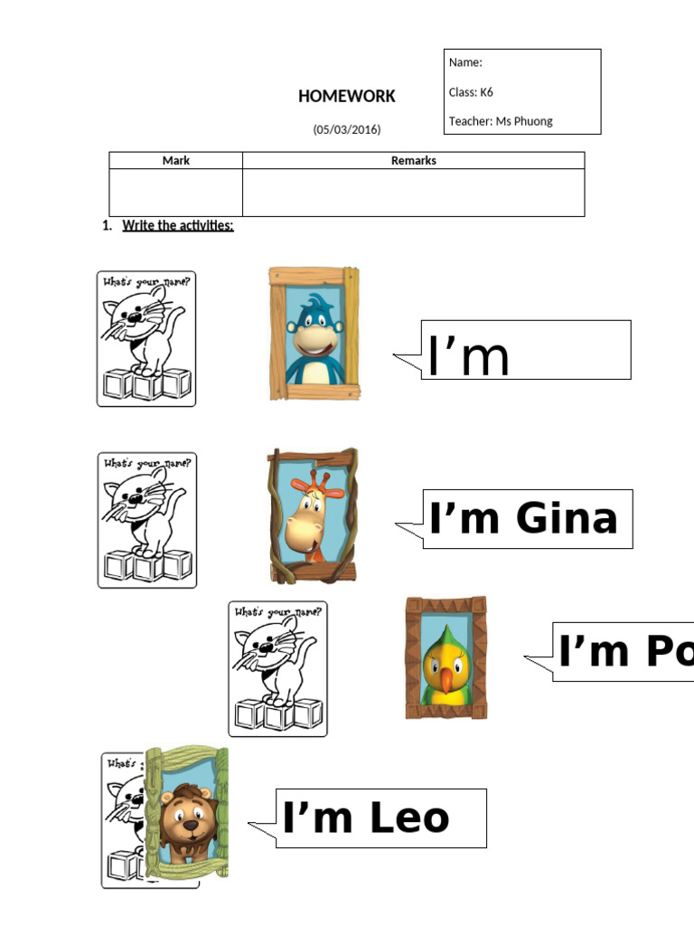 Homework Starter Hello - k6 1 | PDF
