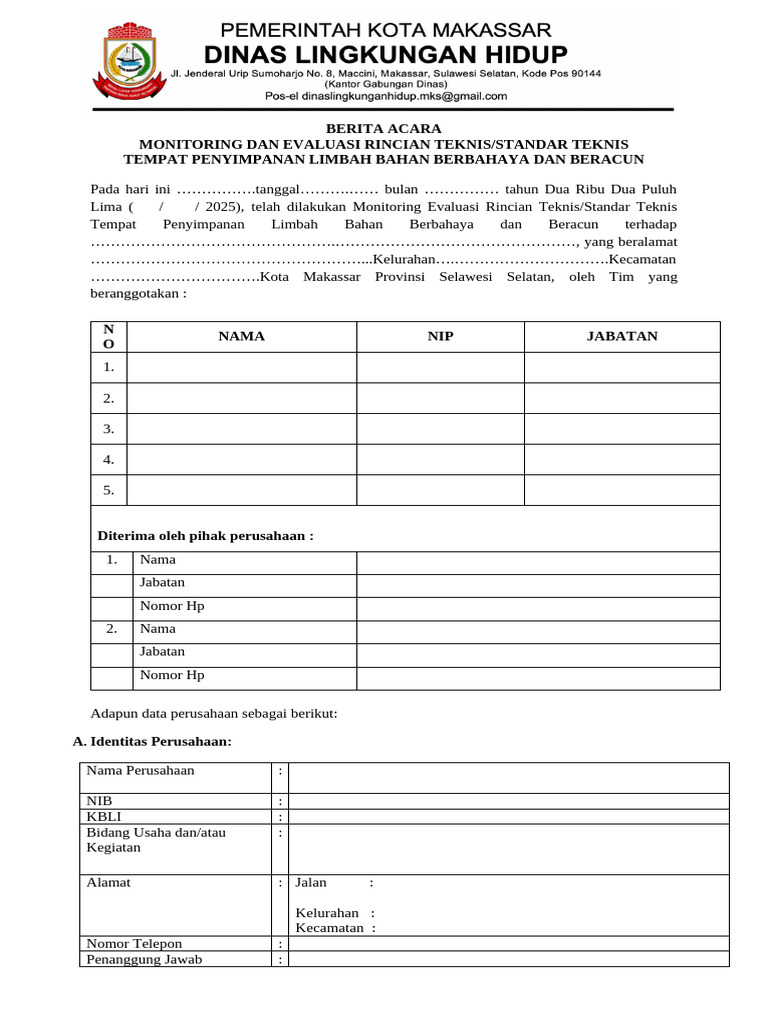 Evaluasi Penyimpanan Limbah B3 2025 | PDF