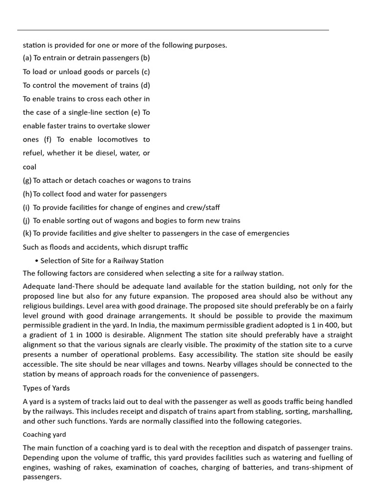 Railway Station Design and Functions | PDF | Train | Transport ...