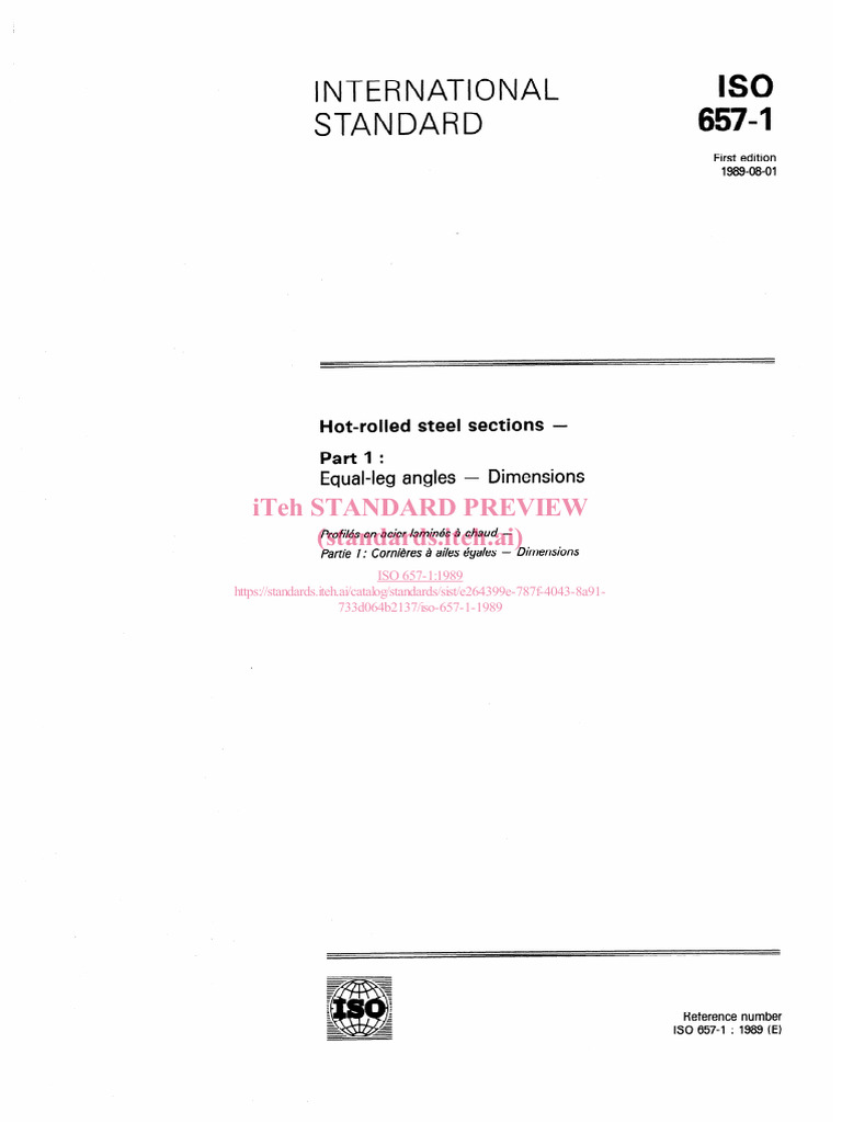 Iso 657 1 1989 | PDF | International Organization For Standardization ...