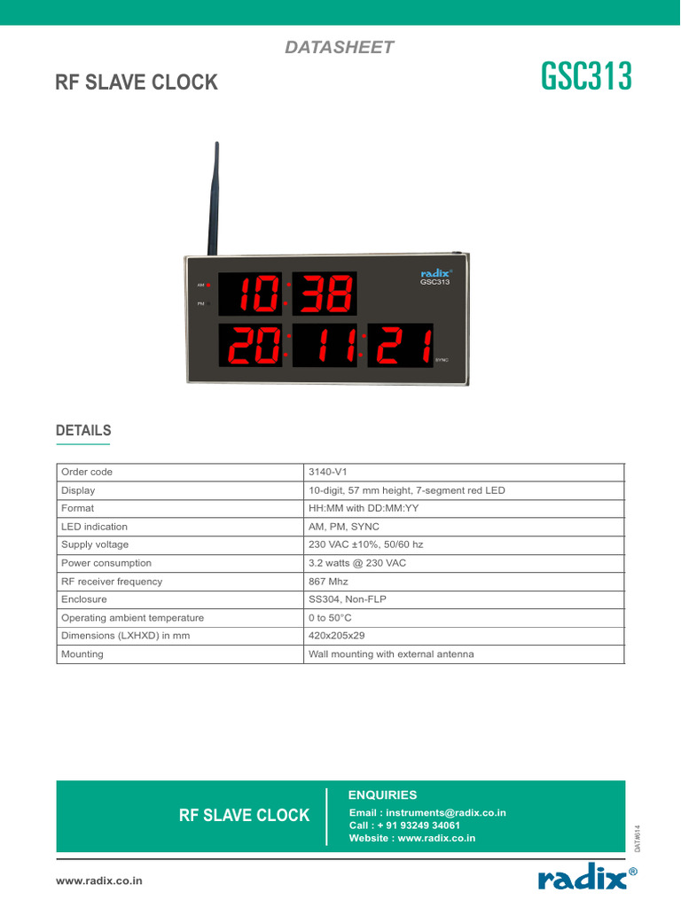 Dat#614 GSC313 3140 V1 | PDF