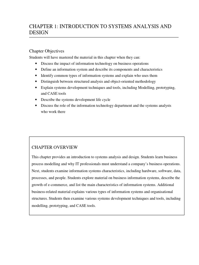 Introduction to Systems Analysis & Design | PDF | Conceptual Model ...