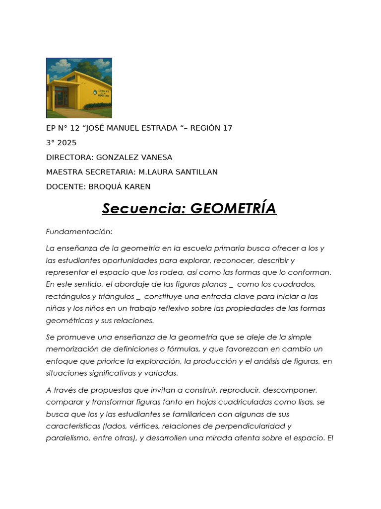 Enseñanza de Geometría en Primaria | PDF | Geometría | Enseñando