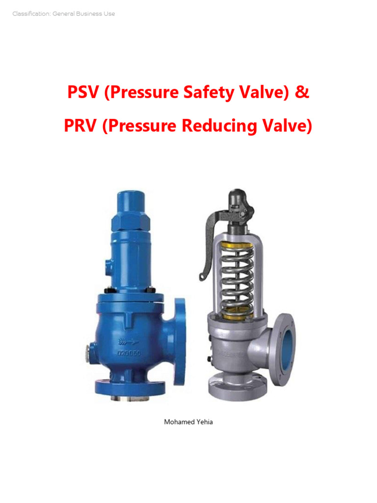PSV vs PRV: Key Differences Explained | PDF | Valve | Chemical Engineering