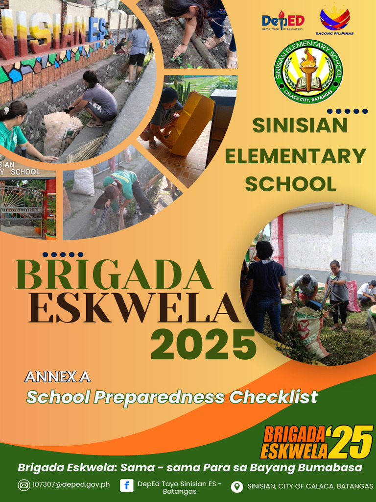 Brigada Eskwela 2025 Checklist | PDF