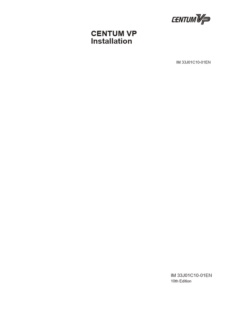 CENTUM VP Installation Manual Guide | PDF | Microsoft Windows | Bracket