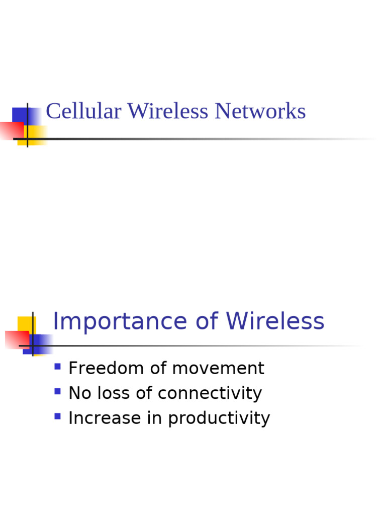 （18）Wireless Networks 2（无线网络2）（96页） | PDF | Cellular Network | Channel ...