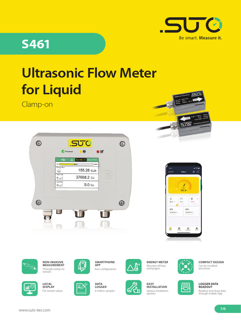 SUTO S461 Ultrasonic Flow Meter Overview | PDF | Flow Measurement ...