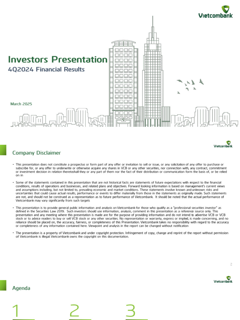 4Q2024 VCB Investors Presentation FULL | PDF | Banks | Private Sector