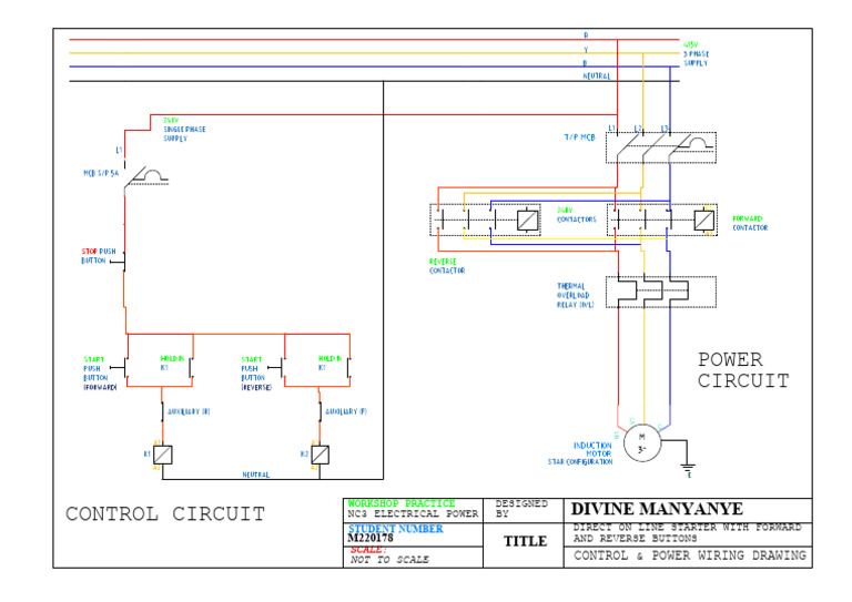 Control & Power Wiring Drawing | PDF