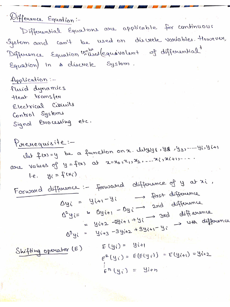 Unit 4 - Difference Equation | PDF