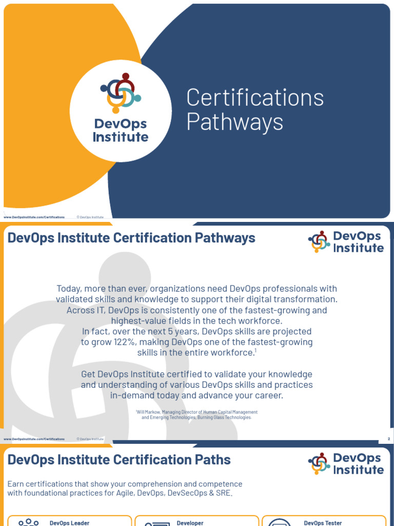 DevOps Institute Certification Pathways | PDF | Cloud Computing ...