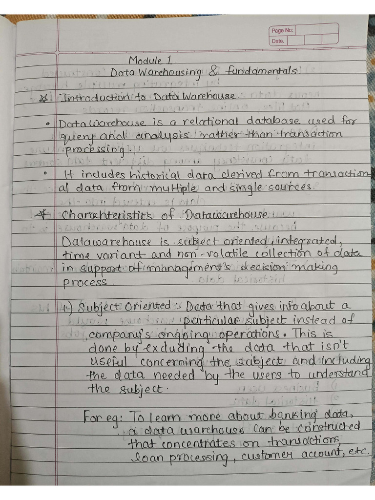 DWM Module 1, 2 Notes | PDF