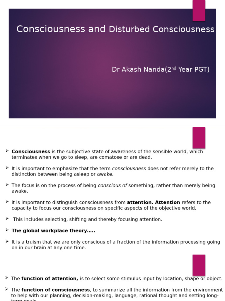 Understanding Consciousness and Its Disorders | PDF | Consciousness ...