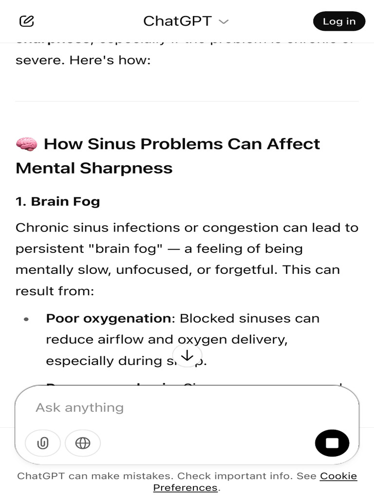 Sinus Issues and Mental Sharpness | PDF