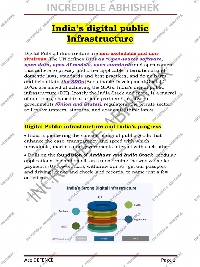 India Digital Public Infrastructure | PDF