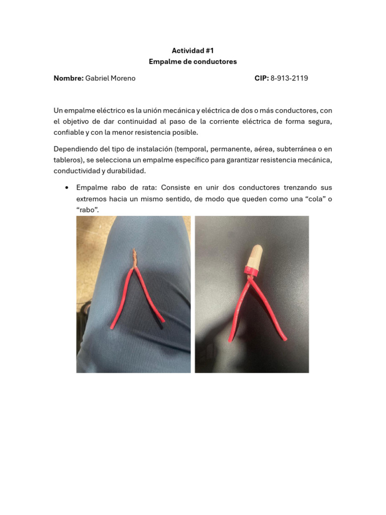 20 Tipos de Empalmes Eléctricos | PDF