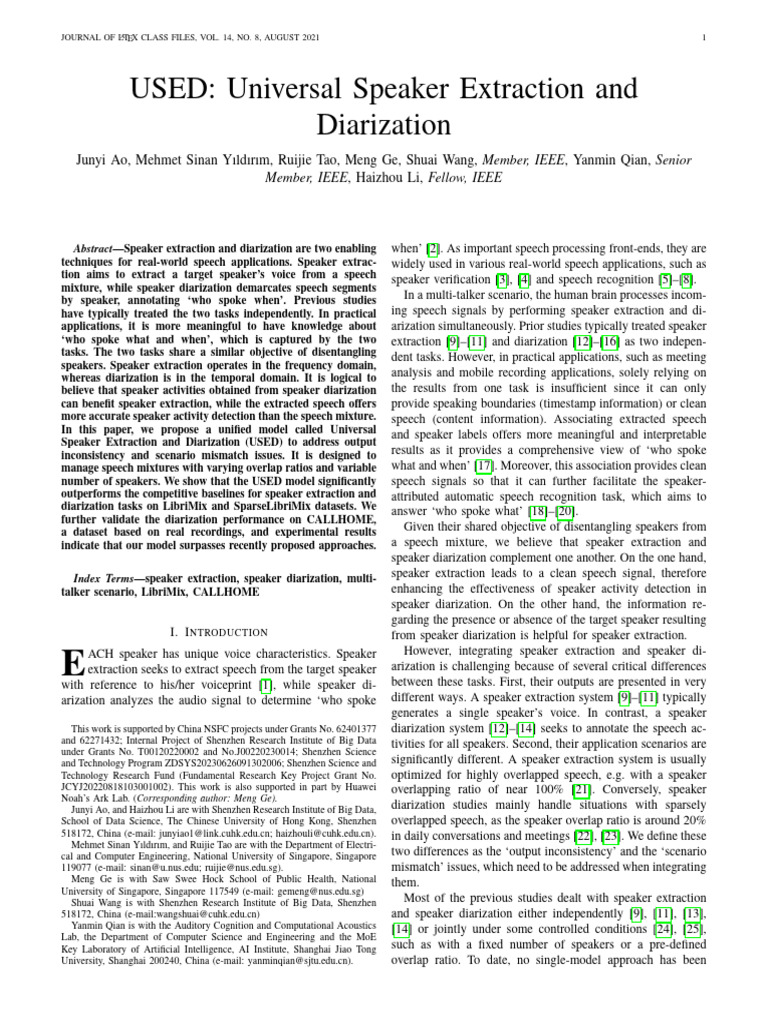 Speaker Extraction and Diarization | PDF | Data Compression ...