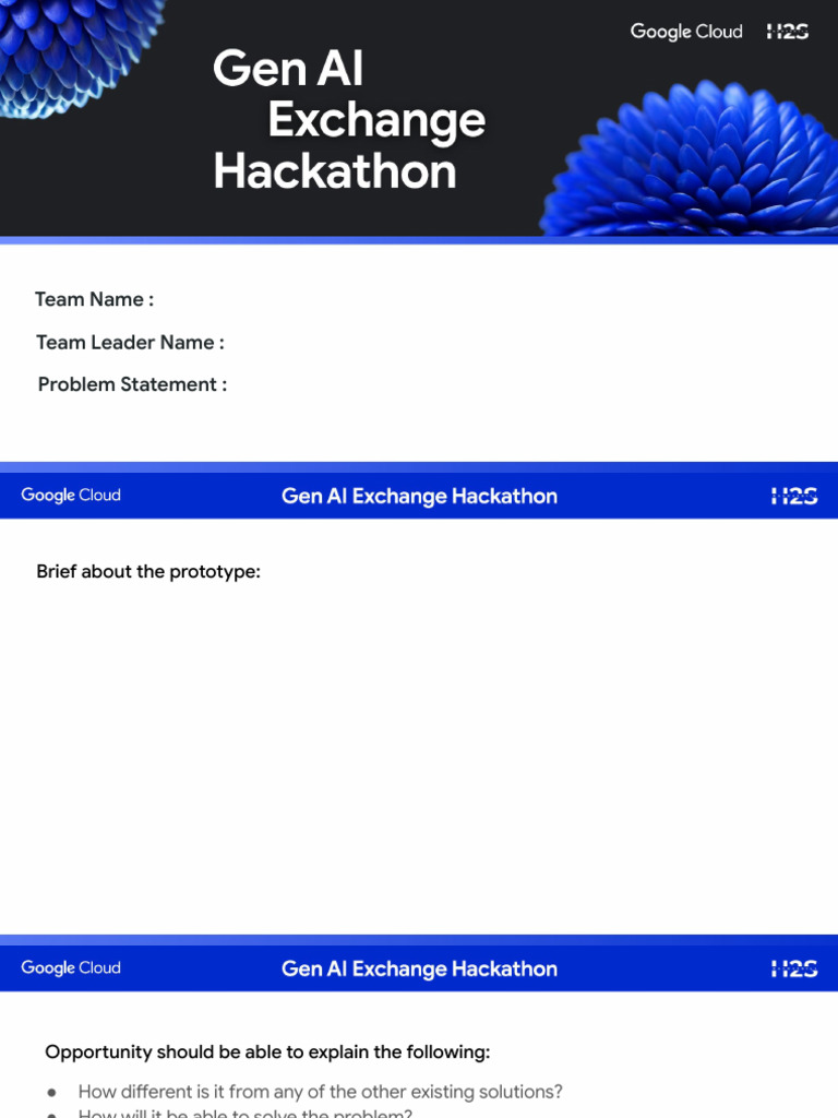 Gen AI Exchange Hackathon Prototype Guide | PDF