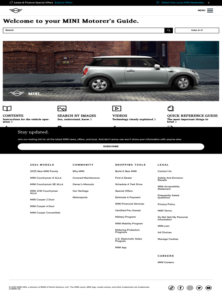 2025 MINI Owner's Manual Guide | PDF | Mini | Bmw
