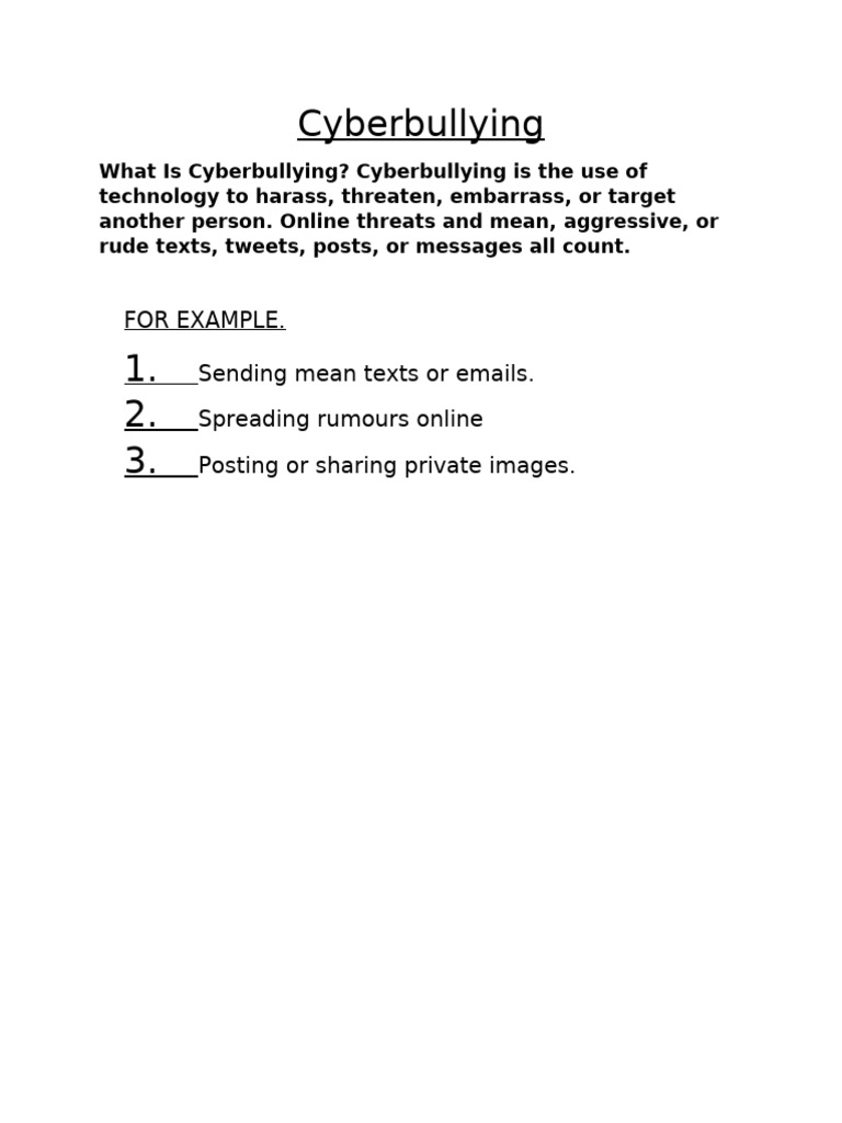Understanding Cyberbullying and Its Impact | PDF
