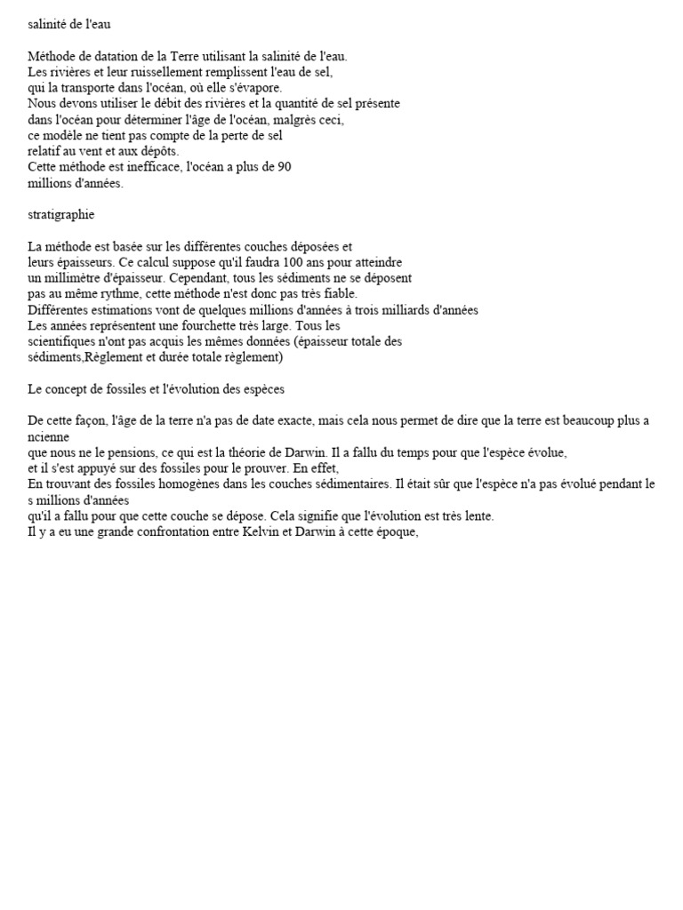 Méthodes de datation de la Terre | PDF