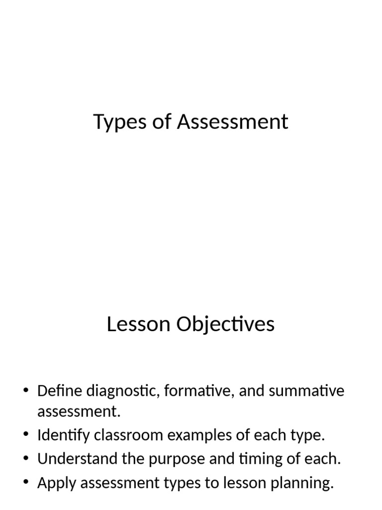 Understanding Assessment Types in Education | PDF