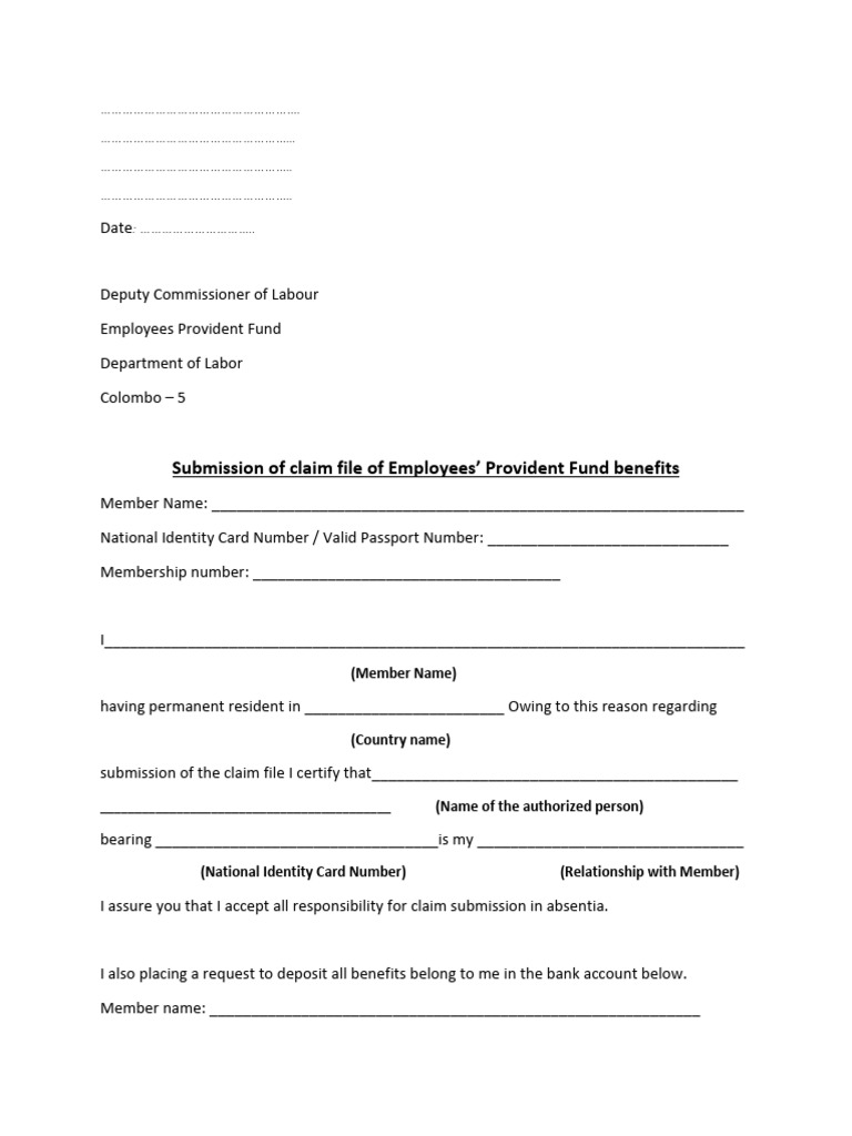 EPF Claim Submission Form Guide | PDF | Identity Document | Government ...